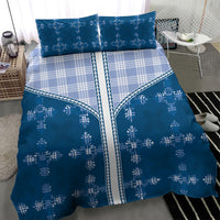Blue Hawaii Paniolo Quilt Motif Bedding Set