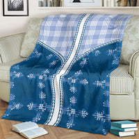 Blue Hawaii Paniolo Quilt Motif Blanket