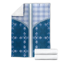 Blue Hawaii Paniolo Quilt Motif Blanket
