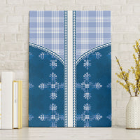 Blue Hawaii Paniolo Quilt Motif Canvas Wall Art