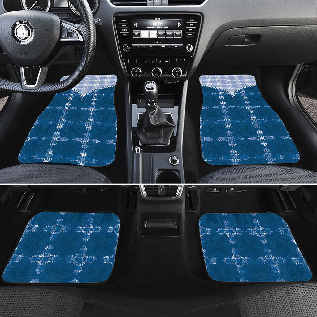 Blue Hawaii Paniolo Quilt Motif Car Mats