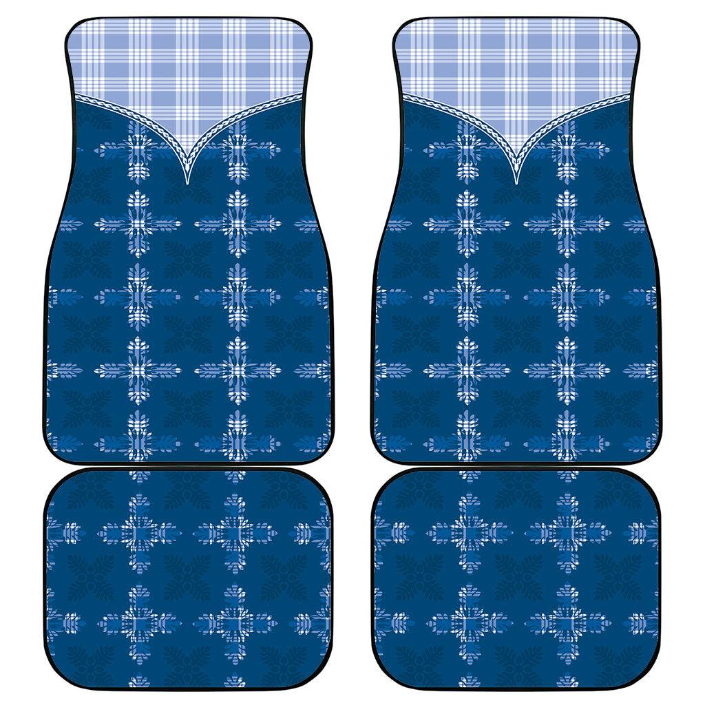 Blue Hawaii Paniolo Quilt Motif Car Mats