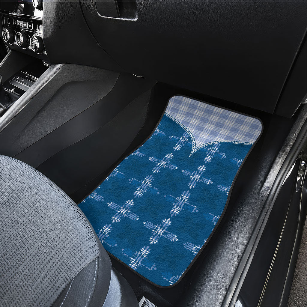 Blue Hawaii Paniolo Quilt Motif Car Mats