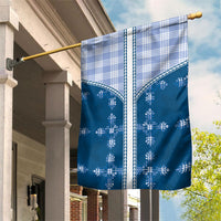 Blue Hawaii Paniolo Quilt Motif Garden Flag