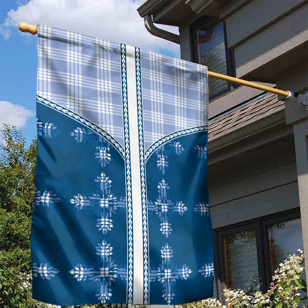 Blue Hawaii Paniolo Quilt Motif Garden Flag
