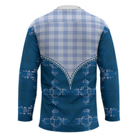 Blue Hawaii Paniolo Quilt Motif Hockey Jersey