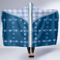 Blue Hawaii Paniolo Quilt Motif Hooded Blanket