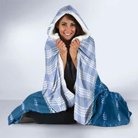 Blue Hawaii Paniolo Quilt Motif Hooded Blanket