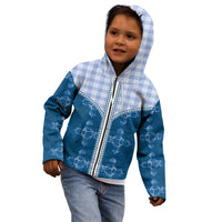 Blue Hawaii Paniolo Quilt Motif Kid Hoodie