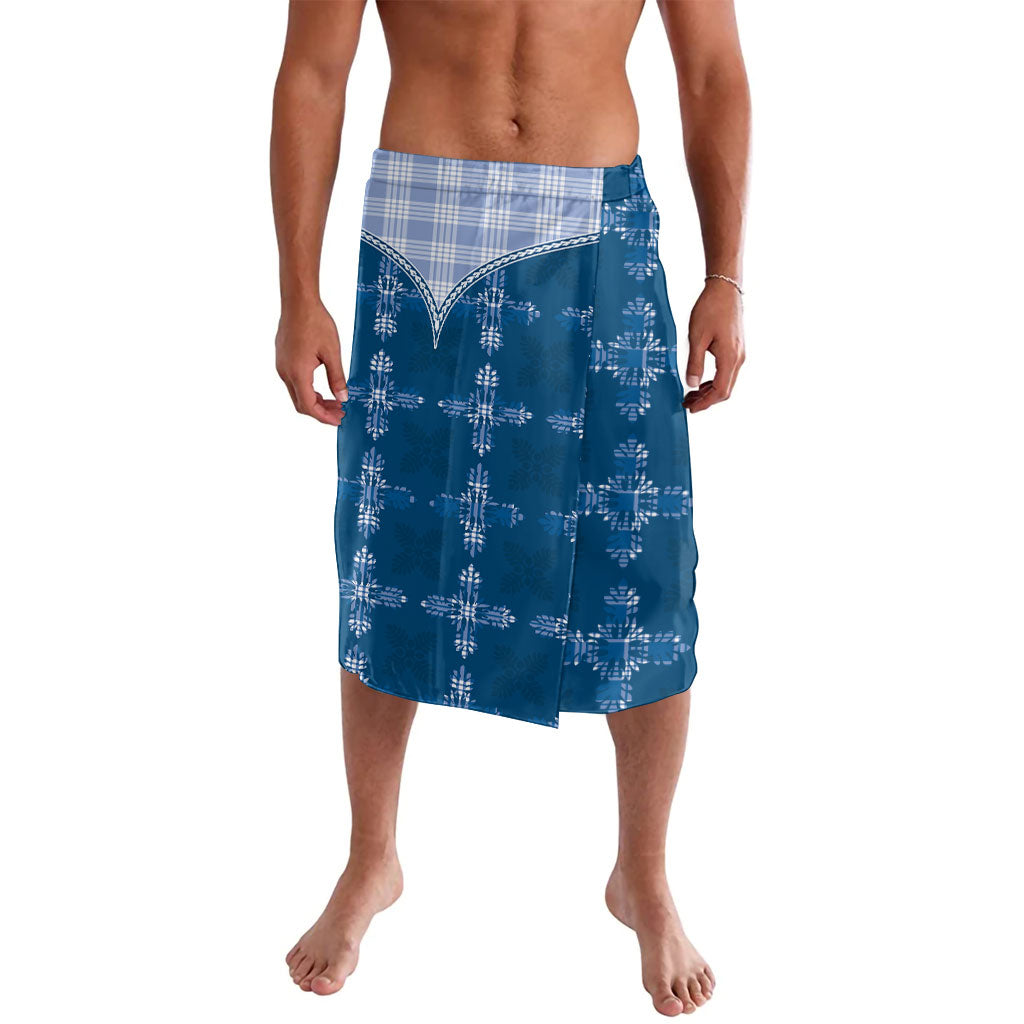 Blue Hawaii Paniolo Quilt Motif Lavalava