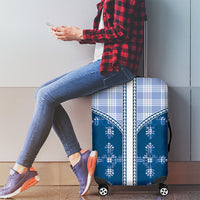 Blue Hawaii Paniolo Quilt Motif Luggage Cover