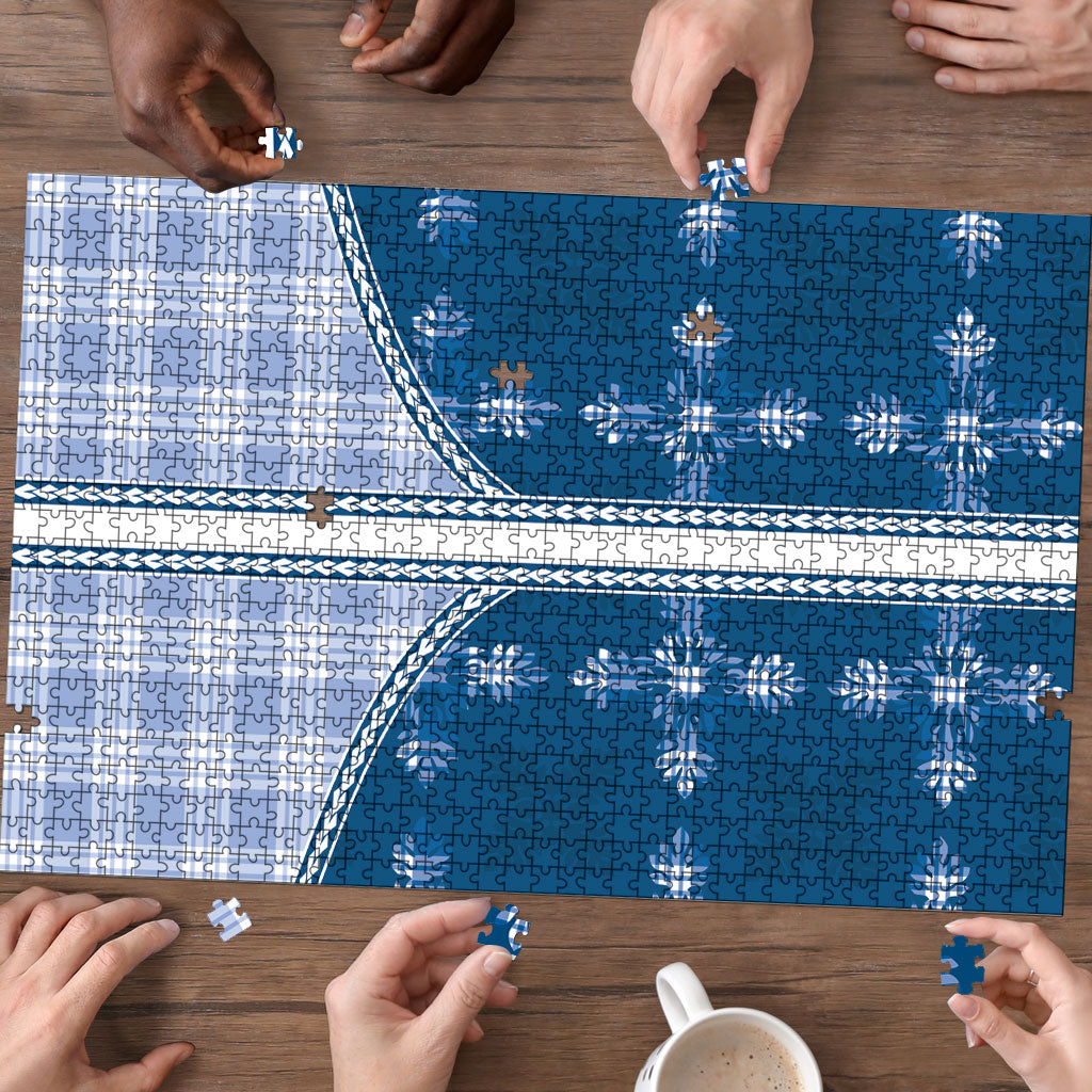 Blue Hawaii Paniolo Quilt Motif Puzzle