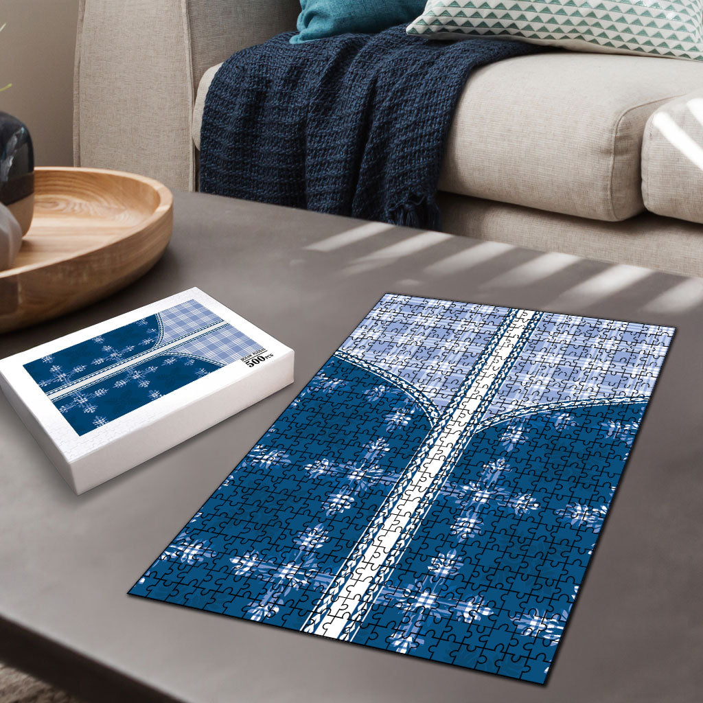 Blue Hawaii Paniolo Quilt Motif Puzzle