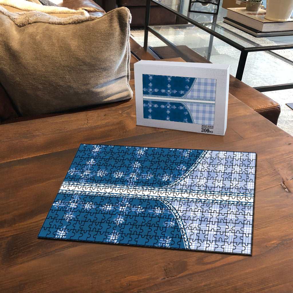 Blue Hawaii Paniolo Quilt Motif Puzzle