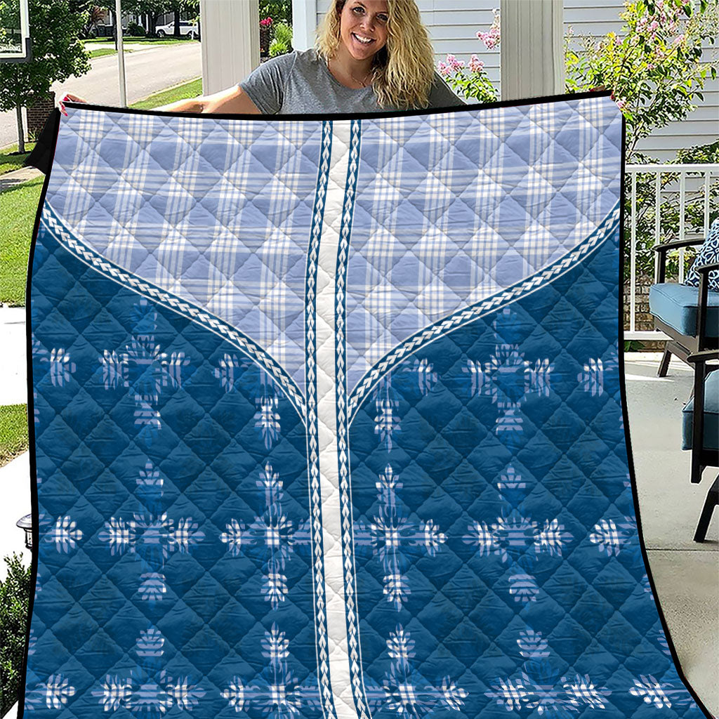 Blue Hawaii Paniolo Quilt Motif Quilt