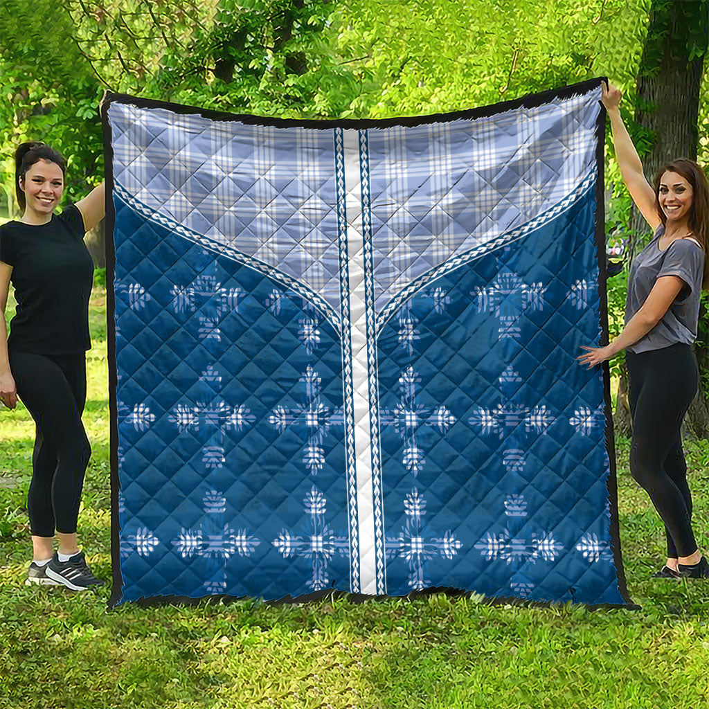 Blue Hawaii Paniolo Quilt Motif Quilt