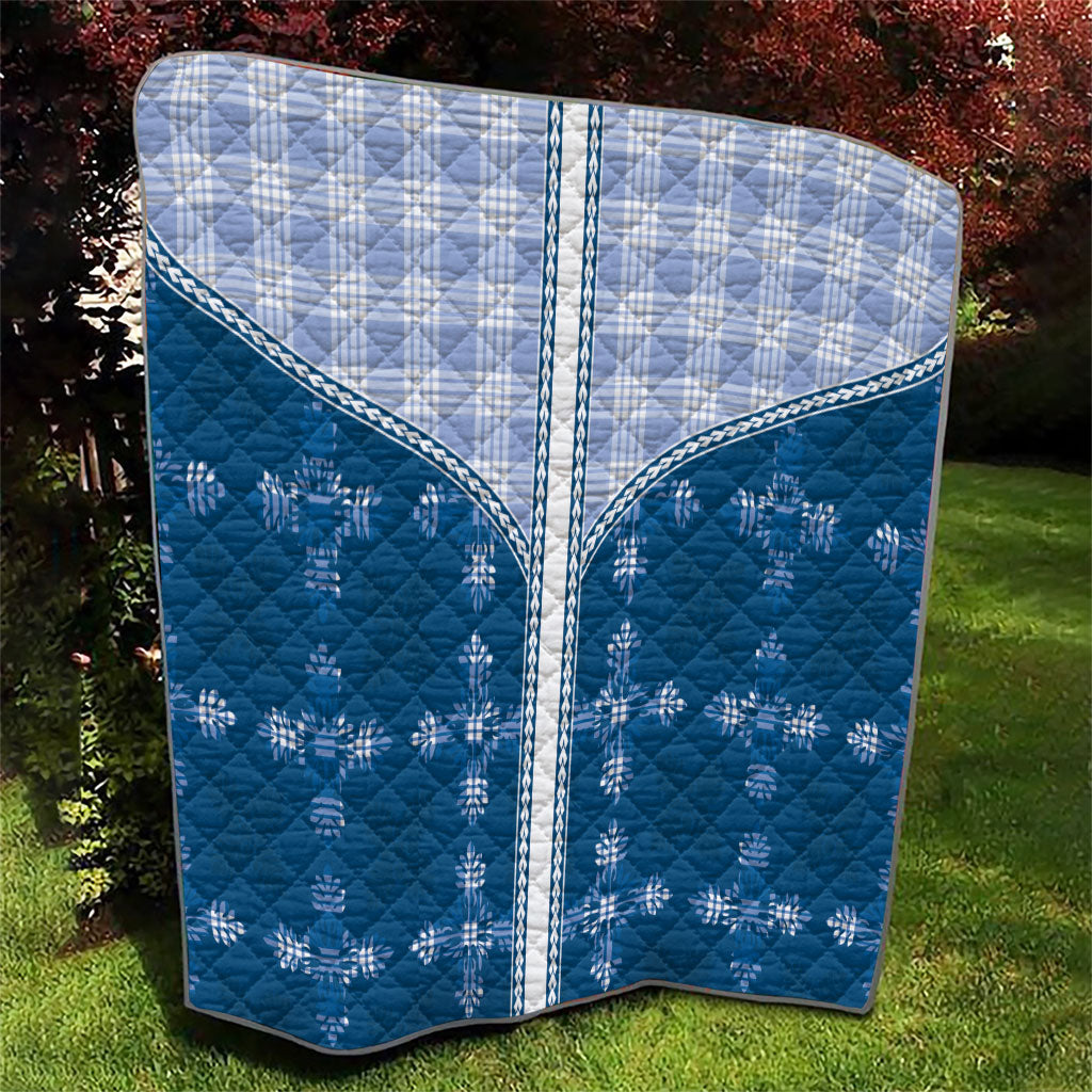 Blue Hawaii Paniolo Quilt Motif Quilt