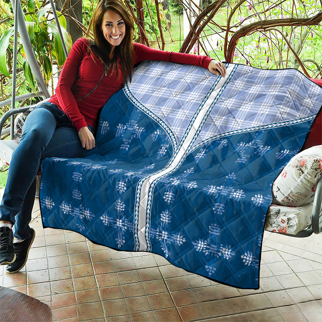 Blue Hawaii Paniolo Quilt Motif Quilt