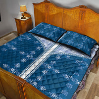 Blue Hawaii Paniolo Quilt Motif Quilt Bed Set