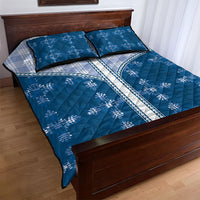 Blue Hawaii Paniolo Quilt Motif Quilt Bed Set