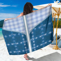 Blue Hawaii Paniolo Quilt Motif Sarong