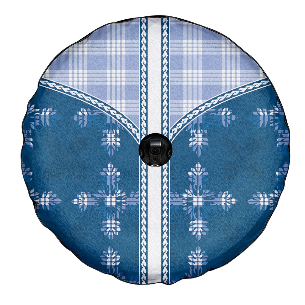 Blue Hawaii Paniolo Quilt Motif Spare Tire Cover