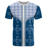Blue Hawaii Paniolo Quilt Motif T Shirt