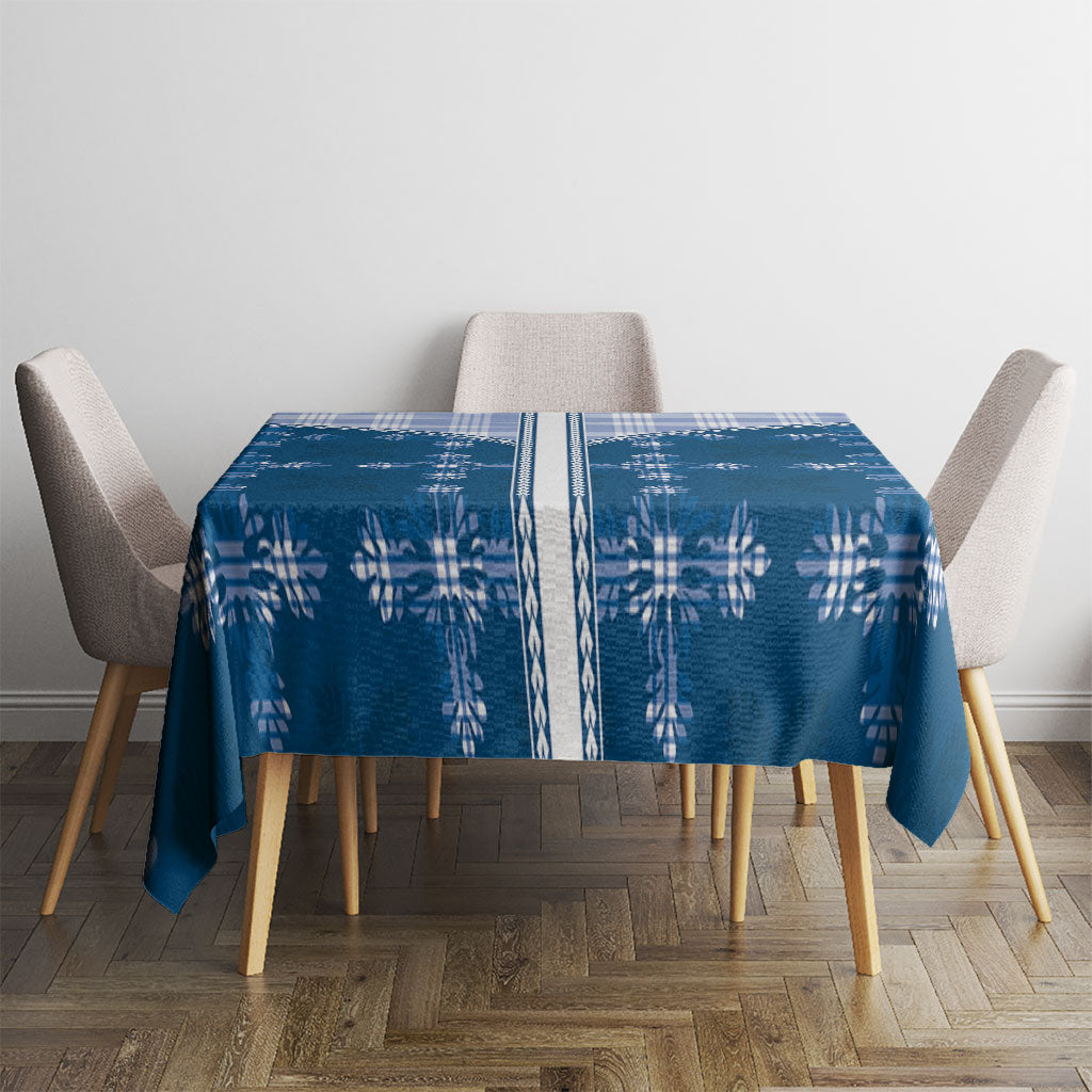 Blue Hawaii Paniolo Quilt Motif Tablecloth