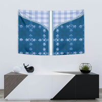 Blue Hawaii Paniolo Quilt Motif Tapestry