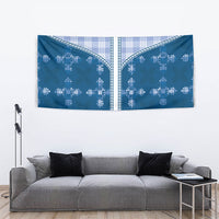 Blue Hawaii Paniolo Quilt Motif Tapestry