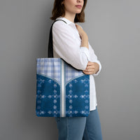 Blue Hawaii Paniolo Quilt Motif Tote Bag
