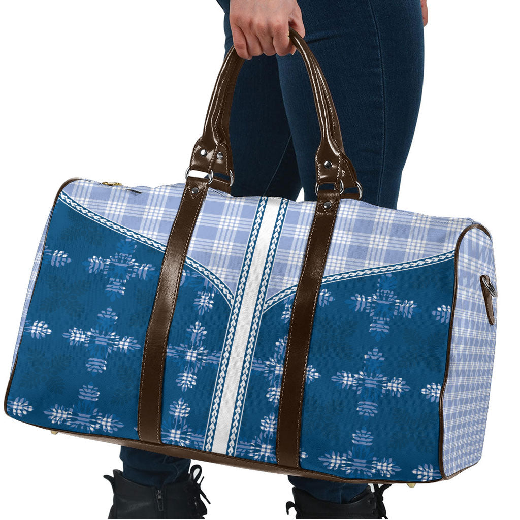 Blue Hawaii Paniolo Quilt Motif Travel Bag