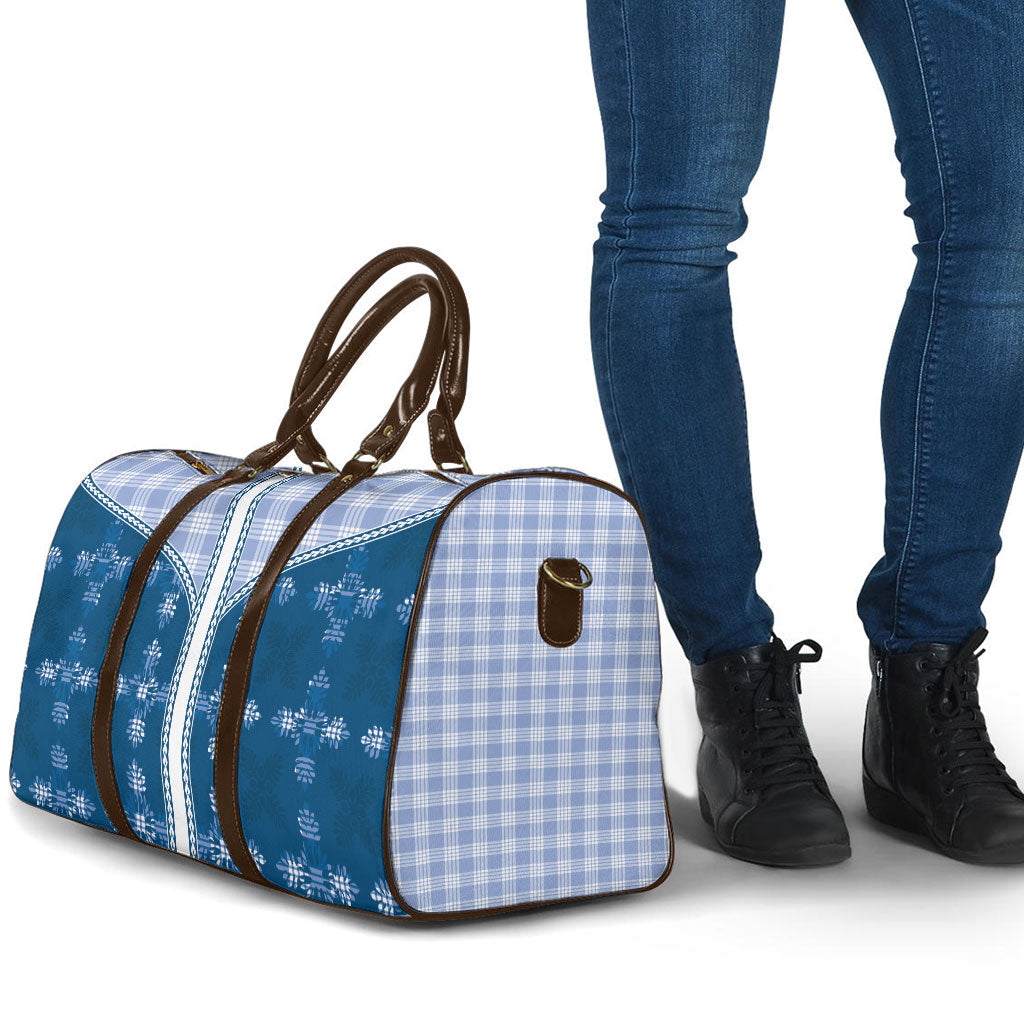 Blue Hawaii Paniolo Quilt Motif Travel Bag