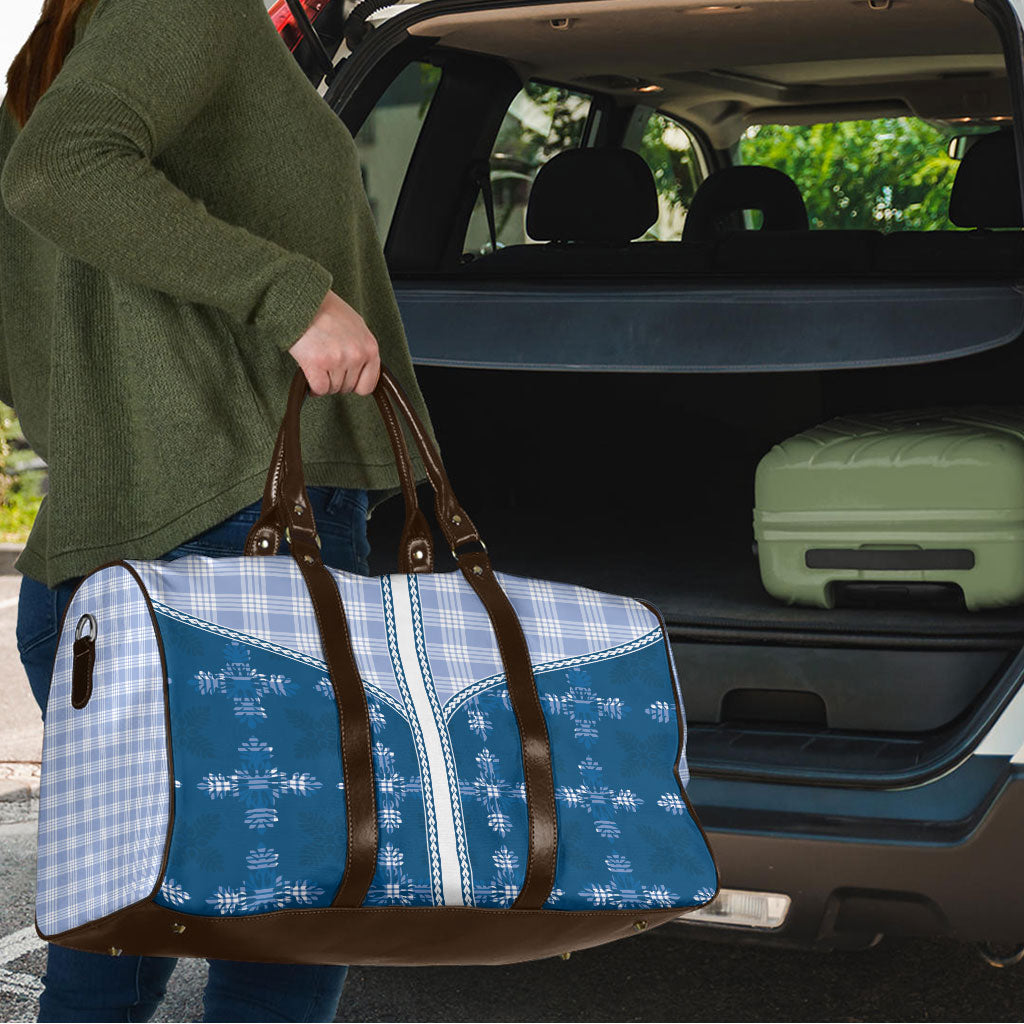 Blue Hawaii Paniolo Quilt Motif Travel Bag