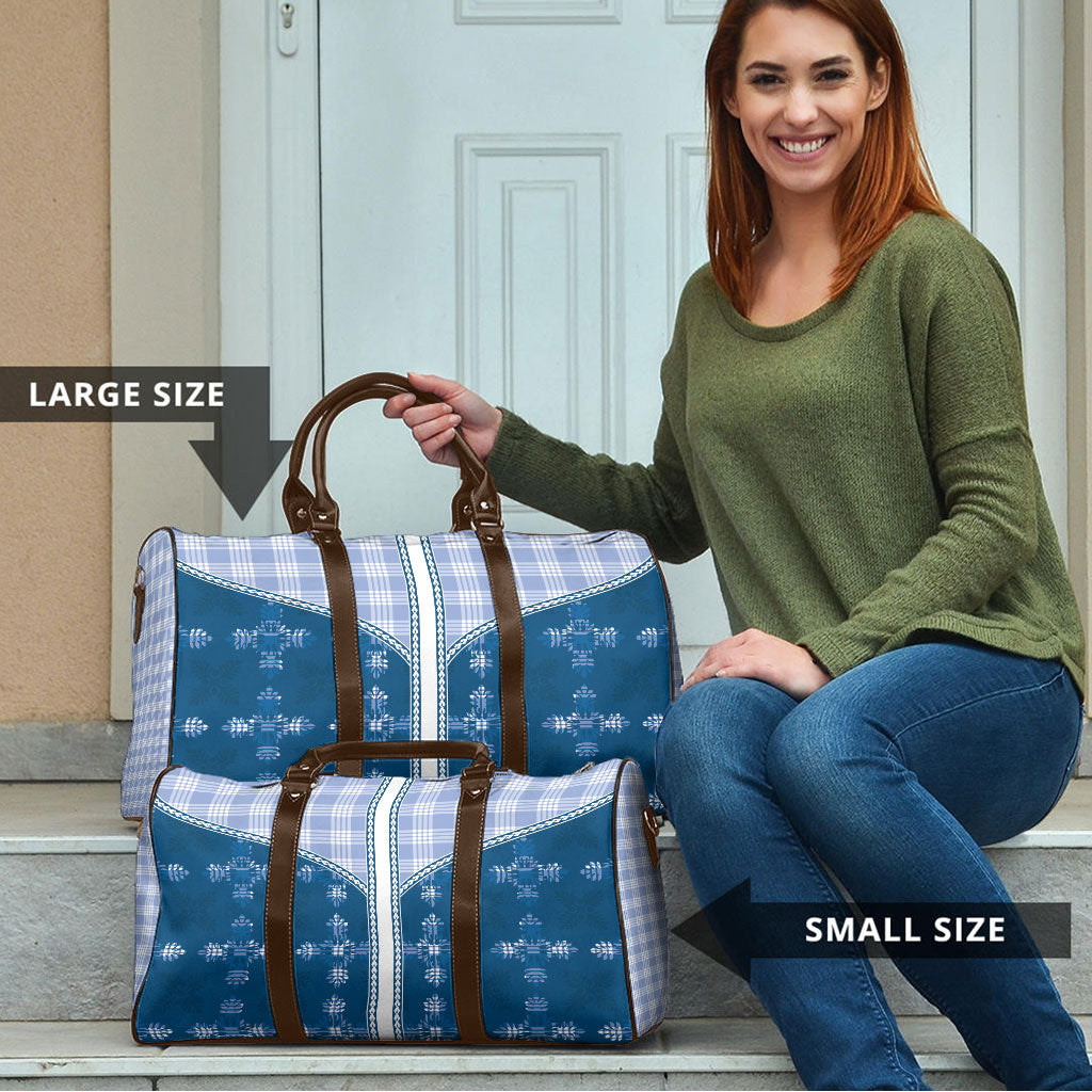 Blue Hawaii Paniolo Quilt Motif Travel Bag
