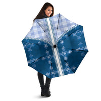 Blue Hawaii Paniolo Quilt Motif Umbrella