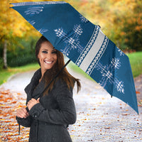 Blue Hawaii Paniolo Quilt Motif Umbrella