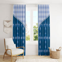 Blue Hawaii Paniolo Quilt Motif Window Curtain