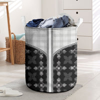 Black Hawaii Paniolo Quilt Motif Laundry Basket