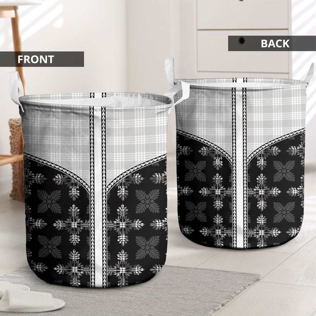 Black Hawaii Paniolo Quilt Motif Laundry Basket