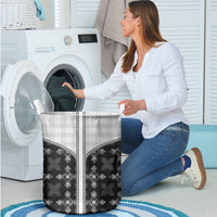 Black Hawaii Paniolo Quilt Motif Laundry Basket