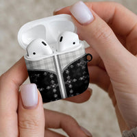 Black Hawaii Paniolo Quilt Motif AirPods Case