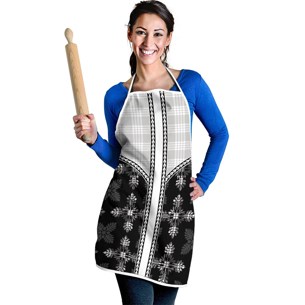 Black Hawaii Paniolo Quilt Motif Apron
