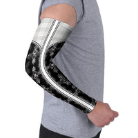 Black Hawaii Paniolo Quilt Motif Arm Sleeves