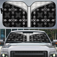 Black Hawaii Paniolo Quilt Motif Auto Sun Shade