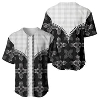 Black Hawaii Paniolo Quilt Motif Baseball Jersey