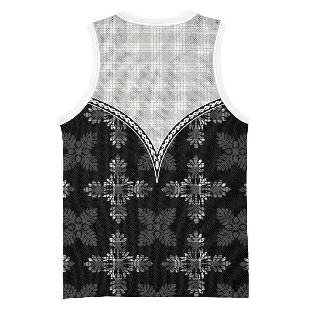 Black Hawaii Paniolo Quilt Motif Basketball Jersey