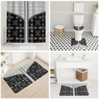 Black Hawaii Paniolo Quilt Motif Bathroom Set