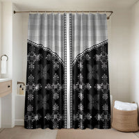 Black Hawaii Paniolo Quilt Motif Bathroom Set