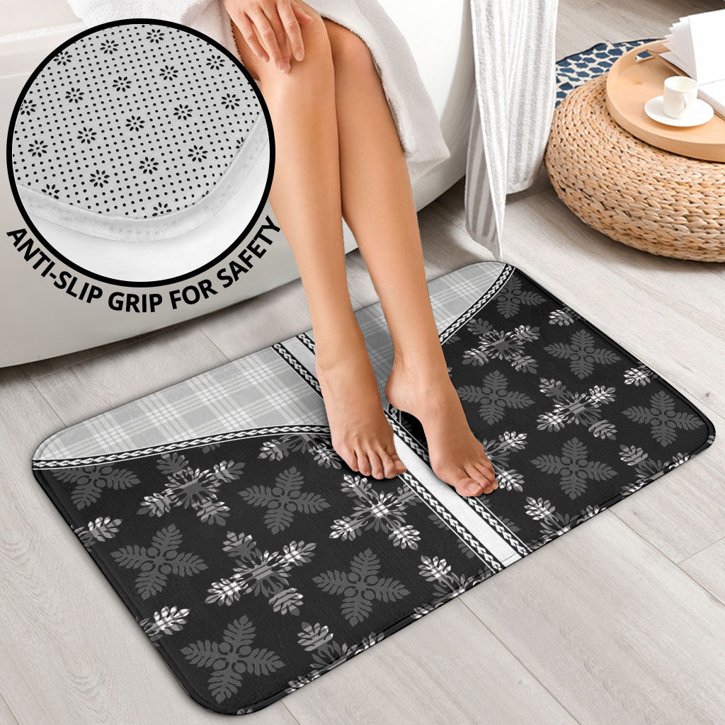 Black Hawaii Paniolo Quilt Motif Bathroom Set
